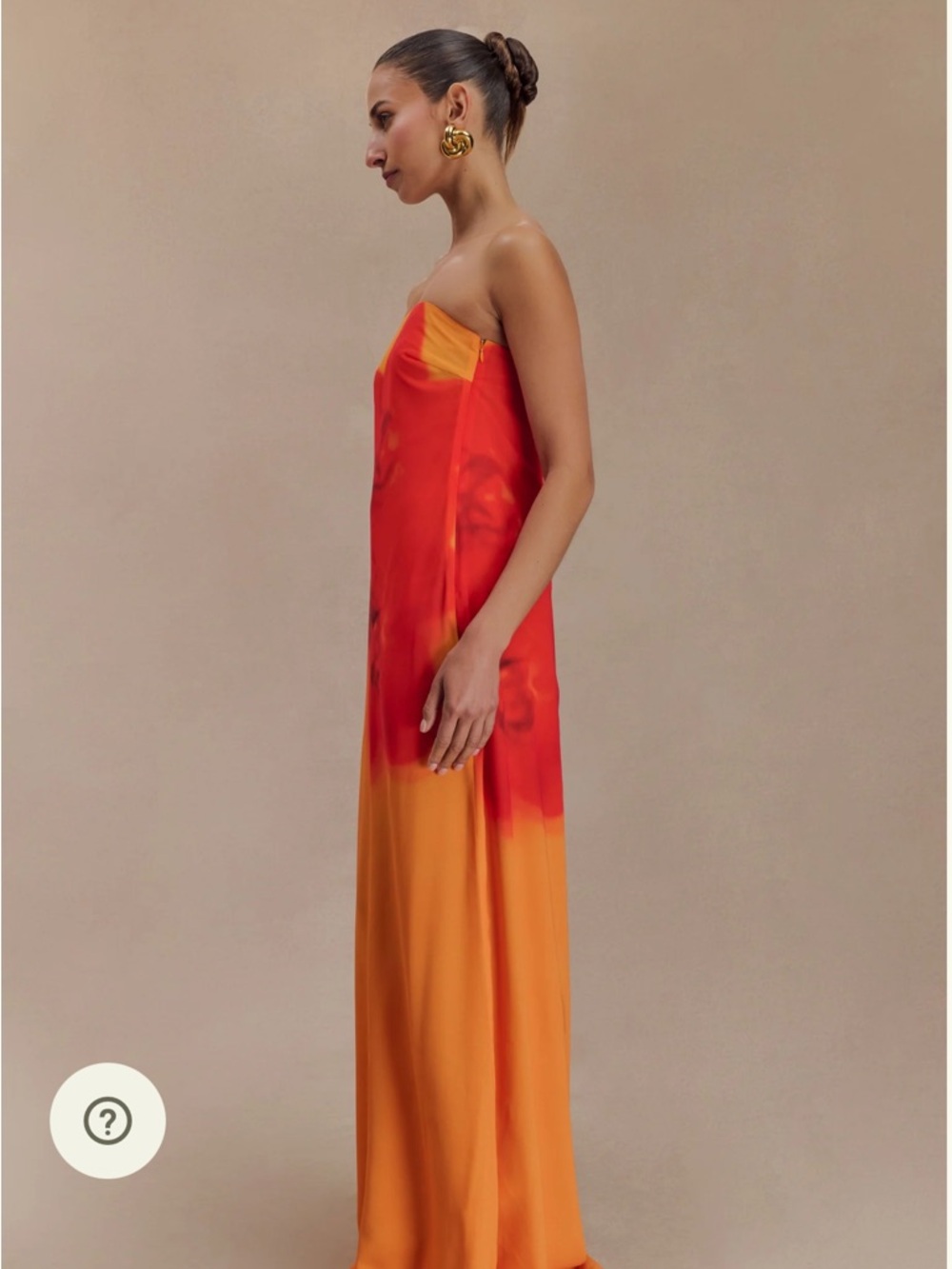 Meshki Amaya Strapless Chiffon Maxi Dress - Koi Orchid Print. - Picture 7 of 7